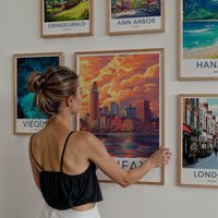Halifax Poster - Canada Travel Art - Vibrant Sunset Cityscape Home Decor