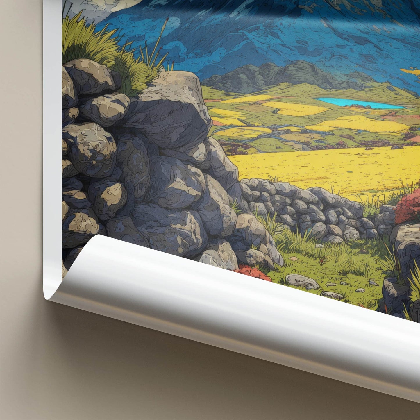 Hallasan Poster - South Korea Snowcapped Mountain Spring Home Decor