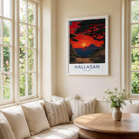 Hallasan Poster - South Korea Travel Art - Dramatic Ocean Sunset Home Decor