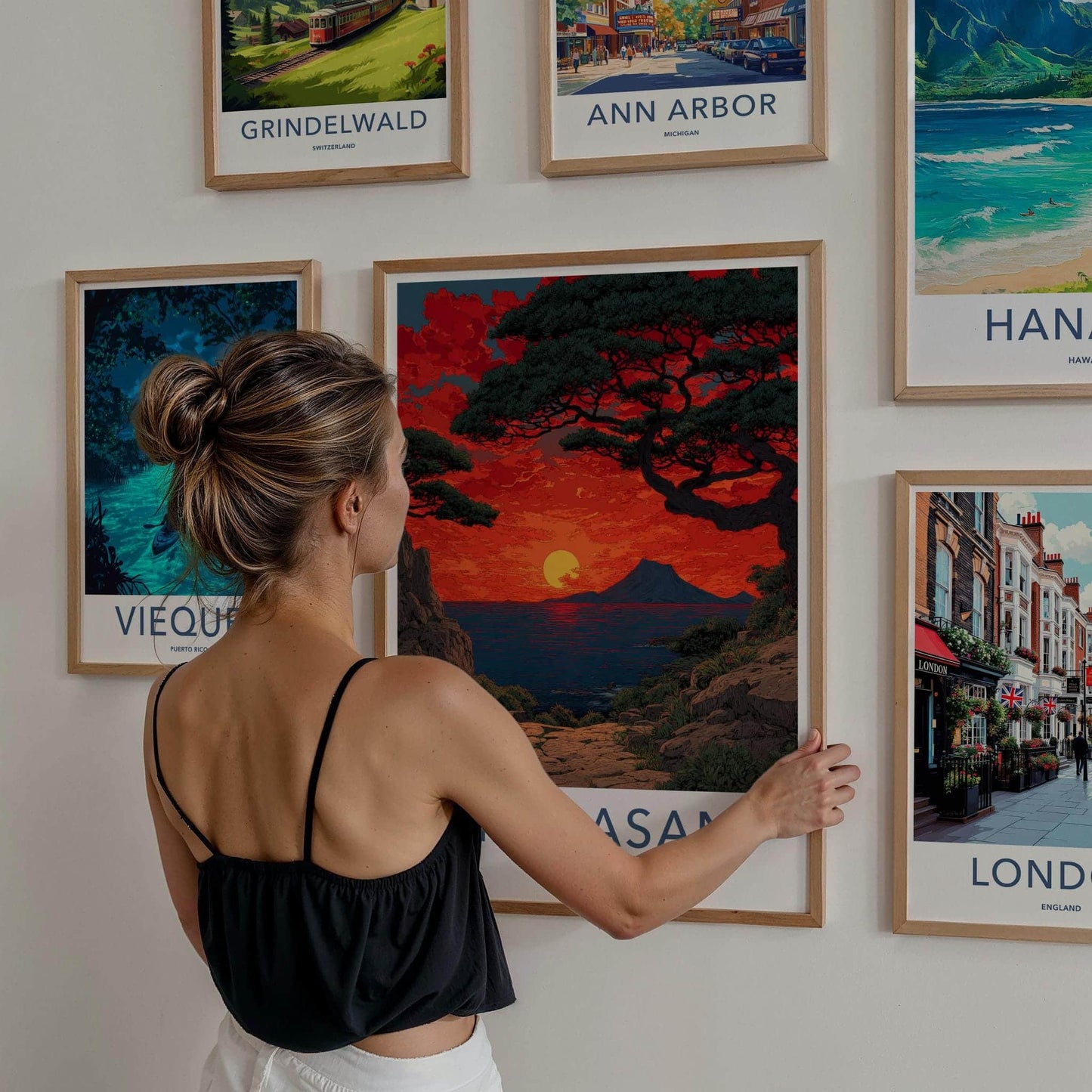 Hallasan Poster - South Korea Travel Art - Dramatic Ocean Sunset Home Decor