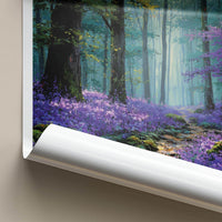Hallerbos Poster - Belgium Travel Print - Bluebell Forest Path Wall Decor