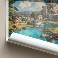 Hampi Poster - India Travel Art - Karnataka Rocky Temple Home Decor