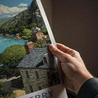 Harpers Ferry Poster - West Virginia Scenic Art - Historic River Town Wall Decor