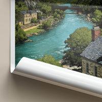 Harpers Ferry Poster - West Virginia Scenic Art - Historic River Town Wall Decor