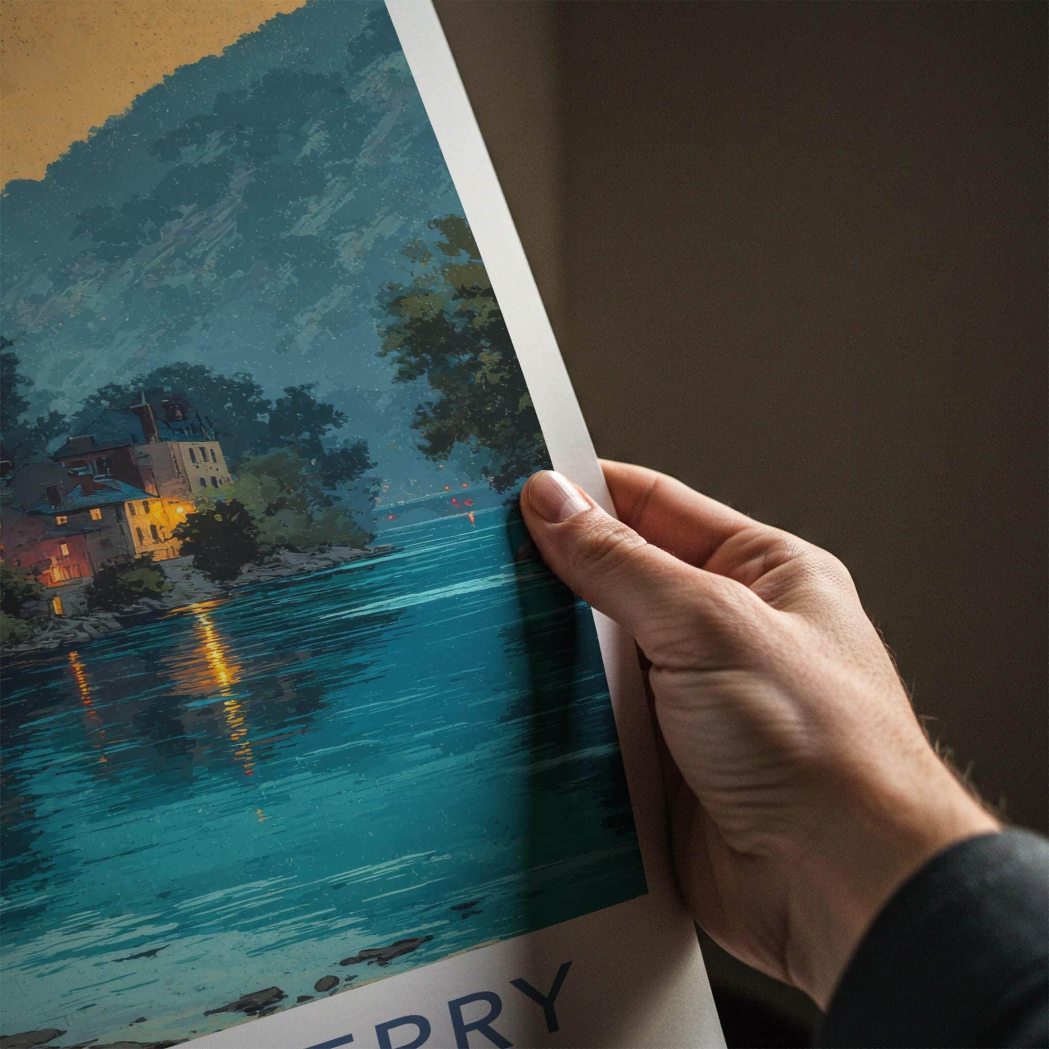 Harpers Ferry Poster - West Virginia Travel Art - Historic Town Reflects Wall Decor