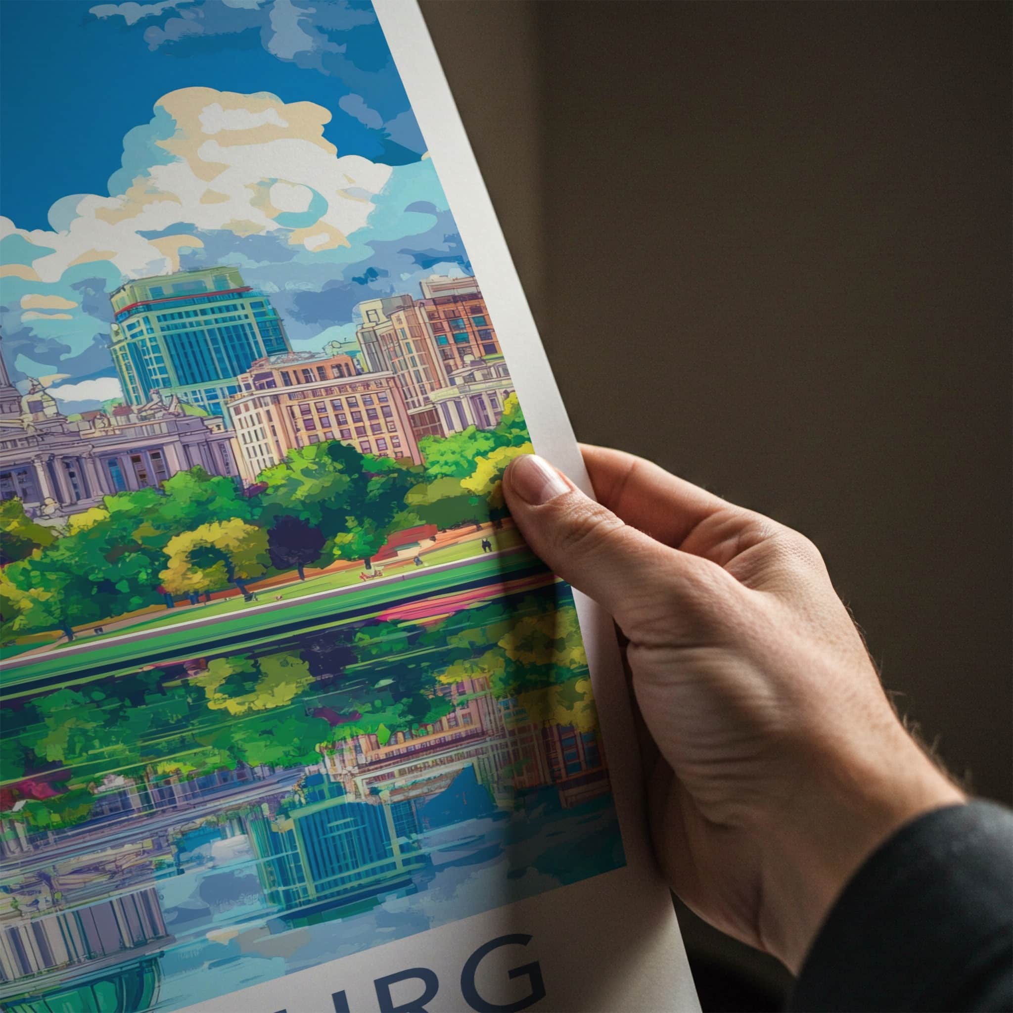 Harrisburg Poster - Pennsylvania Fine Art - Vibrant Riverside Capitol Gift