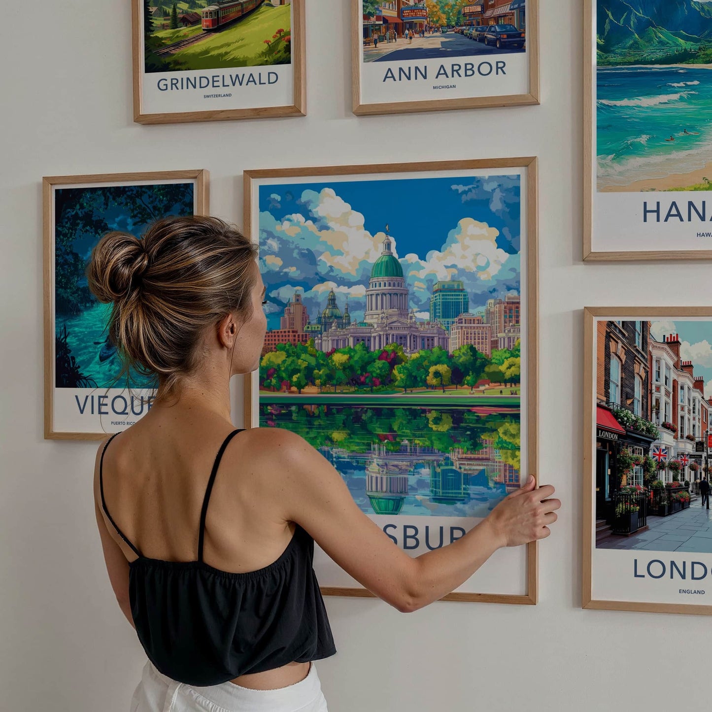 Harrisburg Poster - Pennsylvania Fine Art - Vibrant Riverside Capitol Gift
