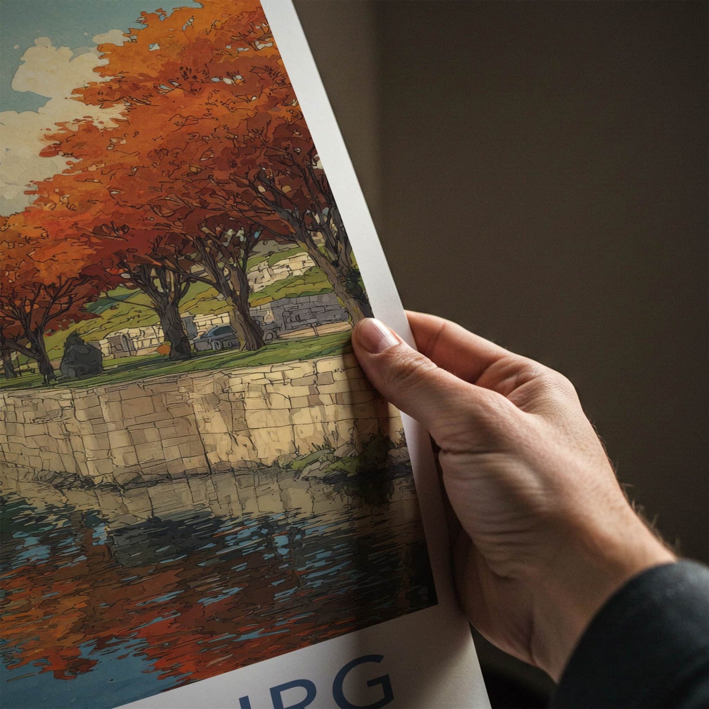 Harrisburg Poster - Pennsylvania Travel Art - Capitol Dome Autumn Home Decor