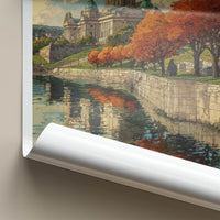 Harrisburg Poster - Pennsylvania Travel Art - Capitol Dome Autumn Home Decor