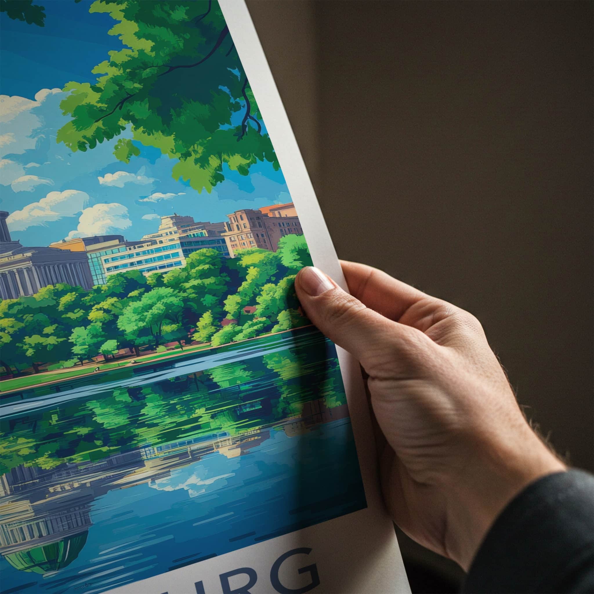 Harrisburg Poster - Pennsylvania Wall Art - Capitol Lake View Home Decor