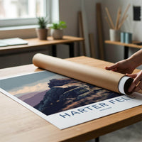 Harter Fell Poster - England Travel Art - Rocky Mountain Peak Wall Decor