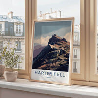Harter Fell Poster - England Travel Art - Rocky Mountain Peak Wall Decor