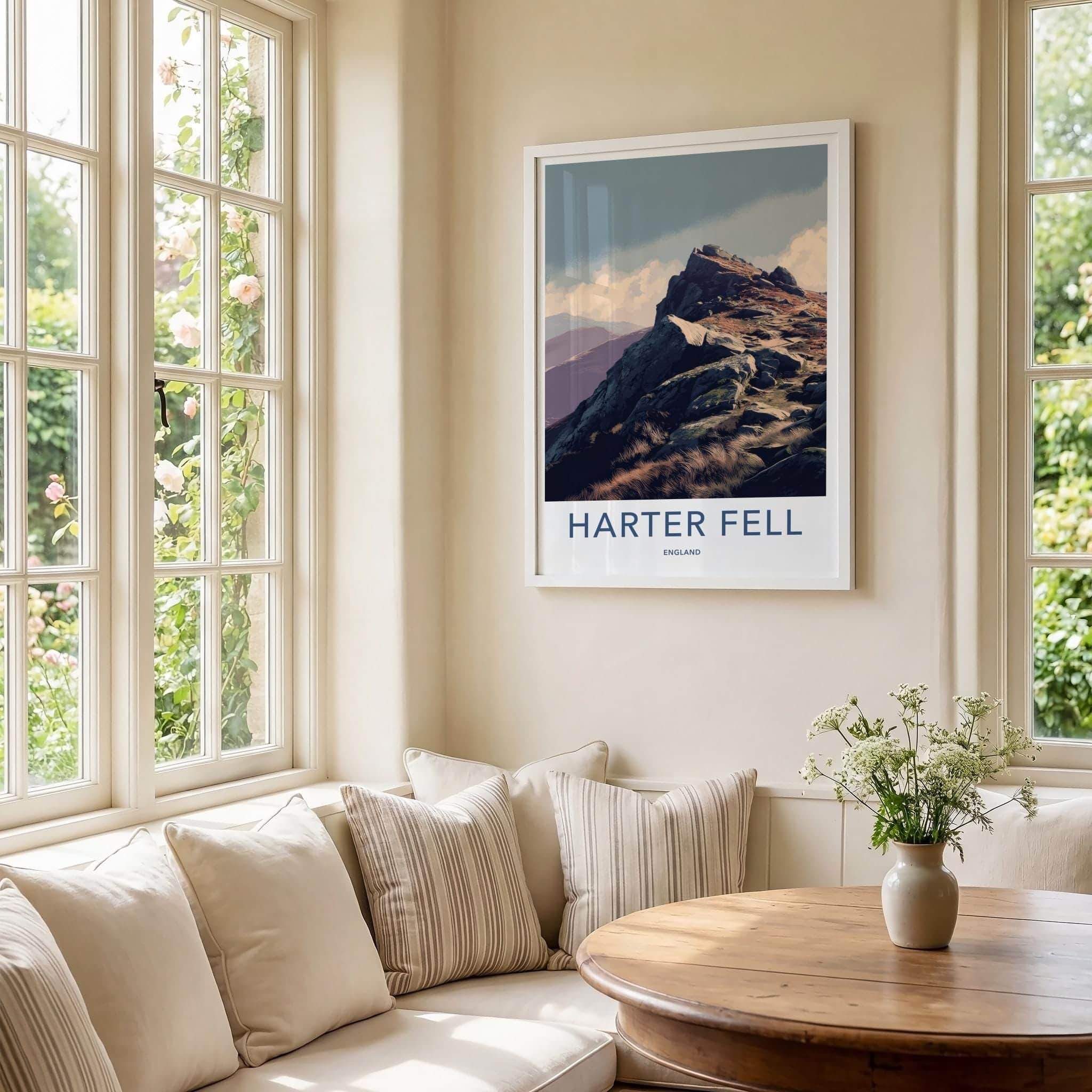 Harter Fell Poster - England Travel Art - Rocky Mountain Peak Wall Decor