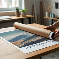 Harter Fell Poster - England Travel Art - Winter Mountain Landscape Home Decor