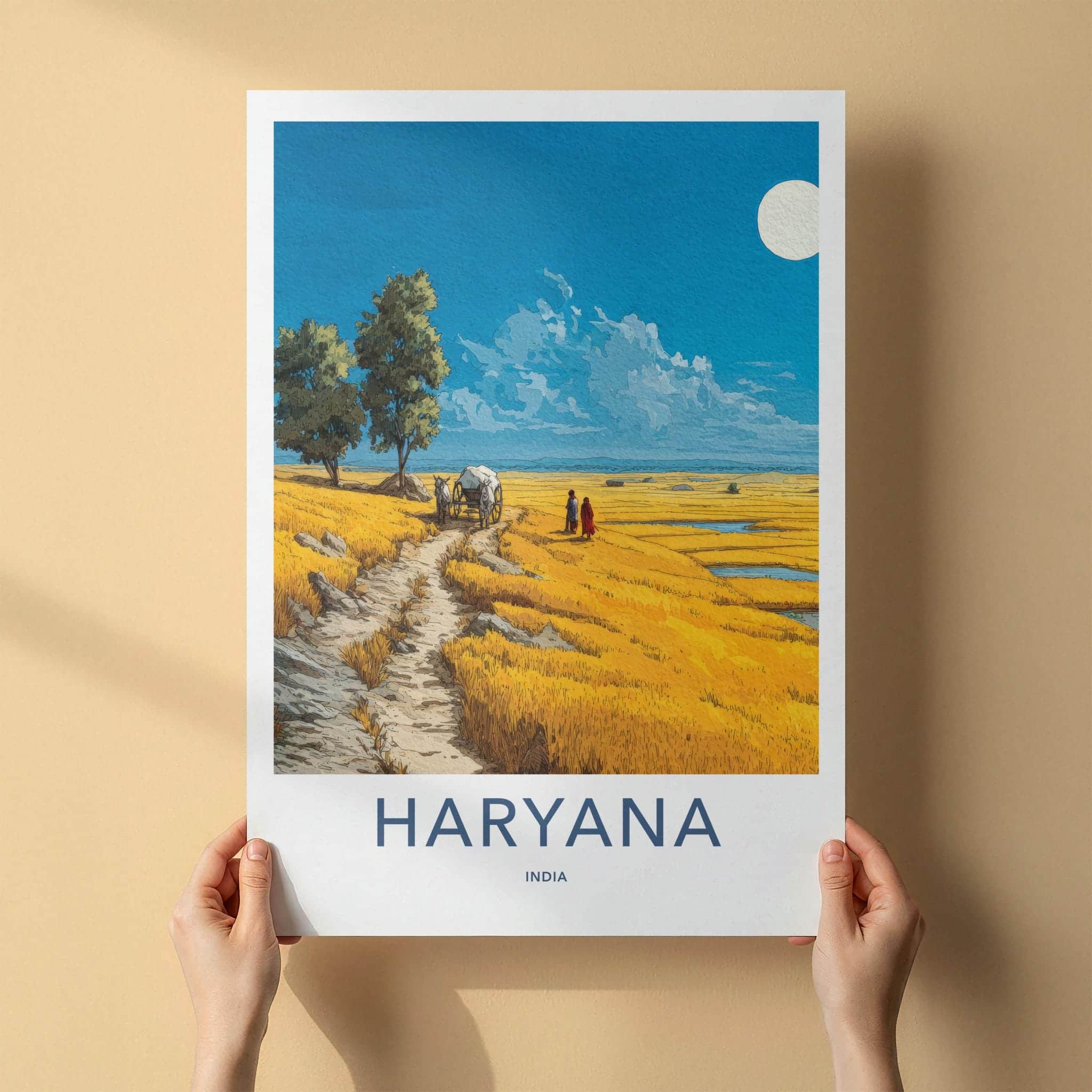 Haryana Poster - India Scenic Art - Haryana Golden Fields Wall Decor