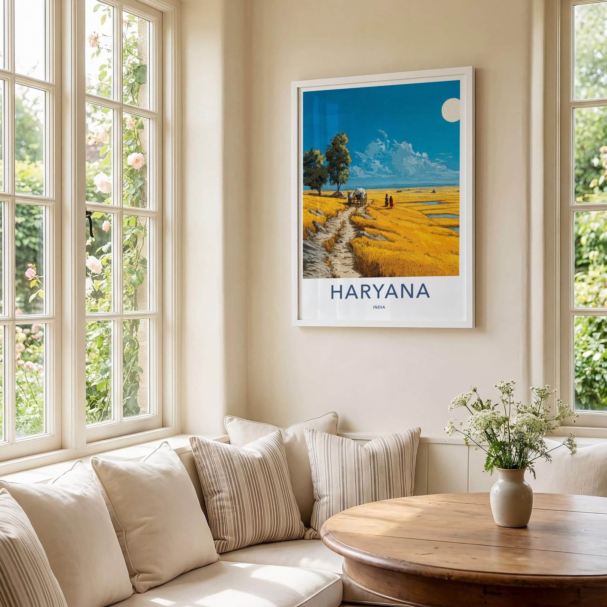 Haryana Poster - India Scenic Art - Haryana Golden Fields Wall Decor