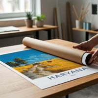 Haryana Poster - India Scenic Art - Haryana Golden Fields Wall Decor