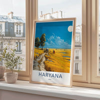 Haryana Poster - India Scenic Art - Haryana Golden Fields Wall Decor