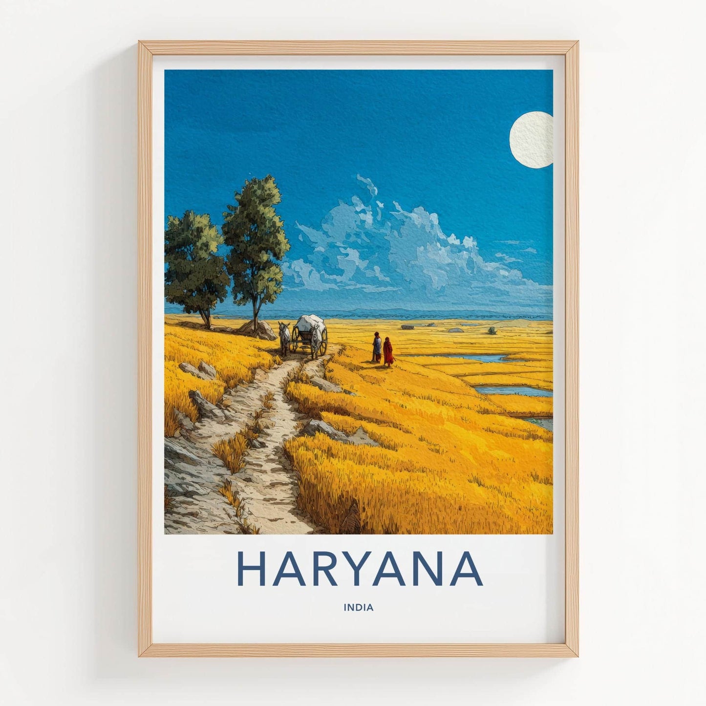 Haryana Poster - India Scenic Art - Haryana Golden Fields Wall Decor