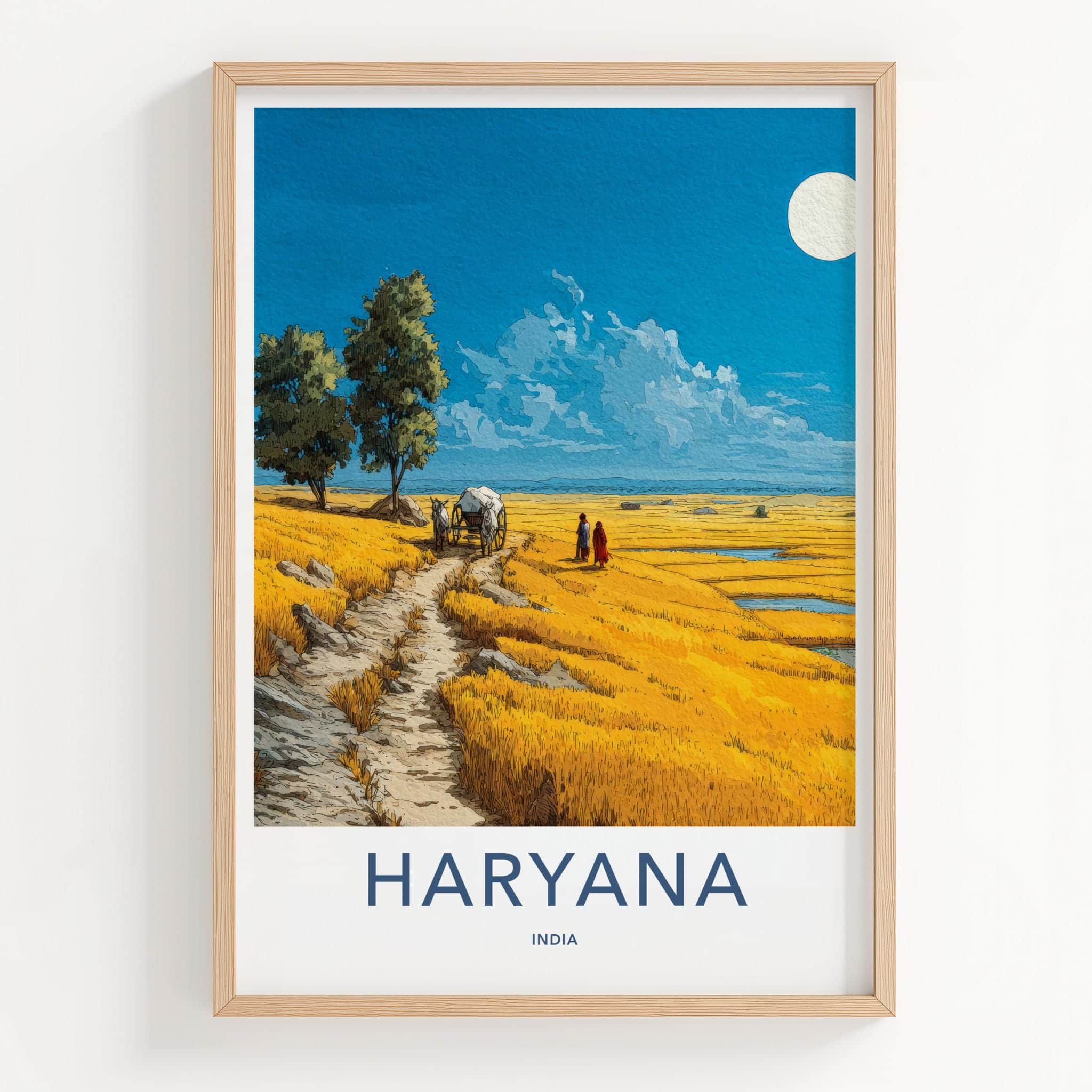 Haryana Poster - India Scenic Art - Haryana Golden Fields Wall Decor