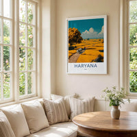 Haryana Poster - India Travel Art - Haryana Golden Field Scene Home Decor