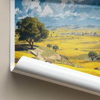 Haryana Poster - India Travel Art - Haryana Golden Fields Path Home Decor