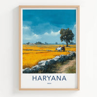 Haryana Poster - India Travel Art - Haryana Golden Fields Wall Decor