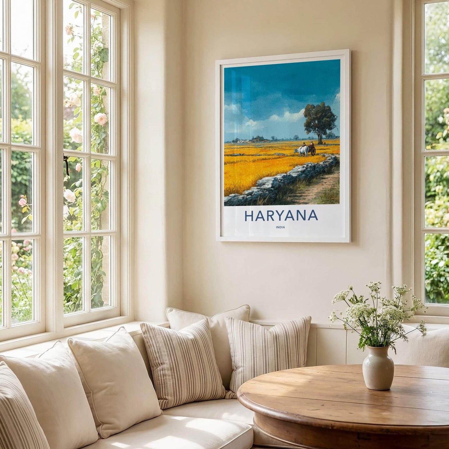 Haryana Poster - India Travel Art - Haryana Golden Fields Wall Decor
