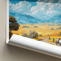 Haryana Poster - India Travel Art - Haryana Moonlit Fields Home Decor