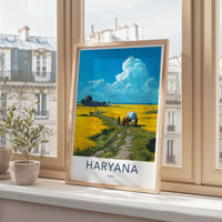Haryana Poster - India Travel Art - Haryana Rural Pathway Scene Wall Decor