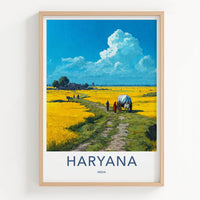 Haryana Poster - India Travel Art - Haryana Rural Pathway Scene Wall Decor