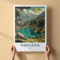 Haryana Poster - India Travel Art - Haryana Vibrant Lake Scenery Home Decor