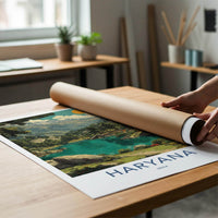 Haryana Poster - India Travel Art - Haryana Vibrant Lake Scenery Home Decor