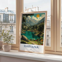 Haryana Poster - India Travel Art - Haryana Vibrant Lake Scenery Home Decor