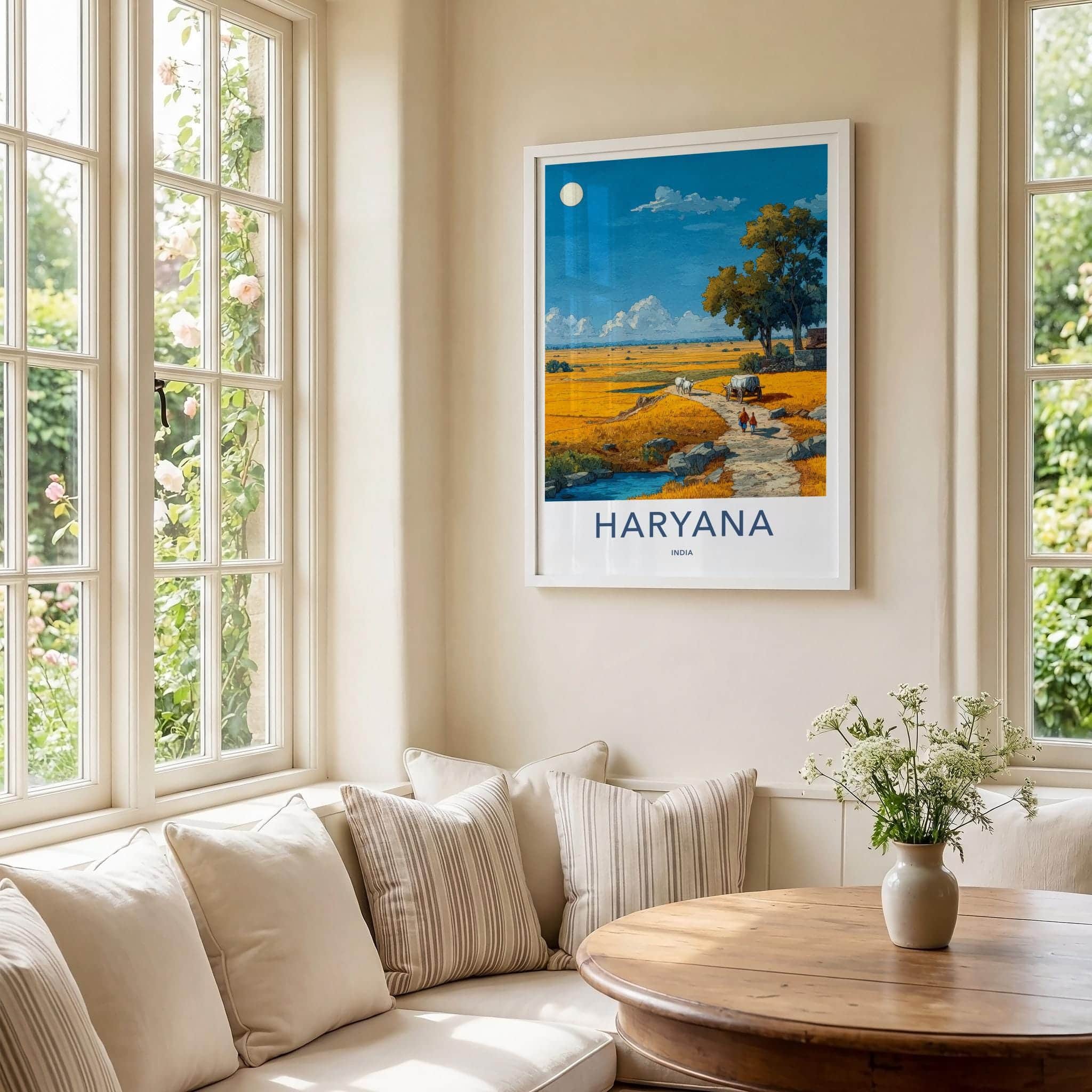 Haryana Poster - India Travel Print - Haryana Golden Field Lounge Decor