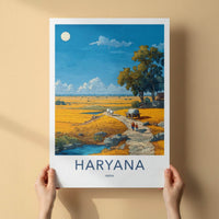 Haryana Poster - India Travel Print - Haryana Golden Field Lounge Decor