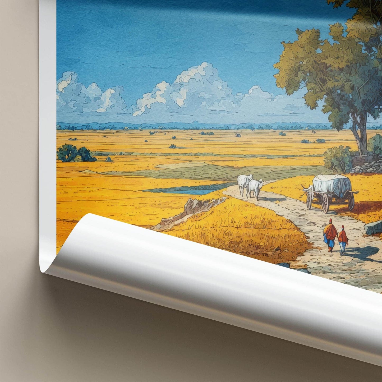 Haryana Poster - India Travel Print - Haryana Golden Field Lounge Decor