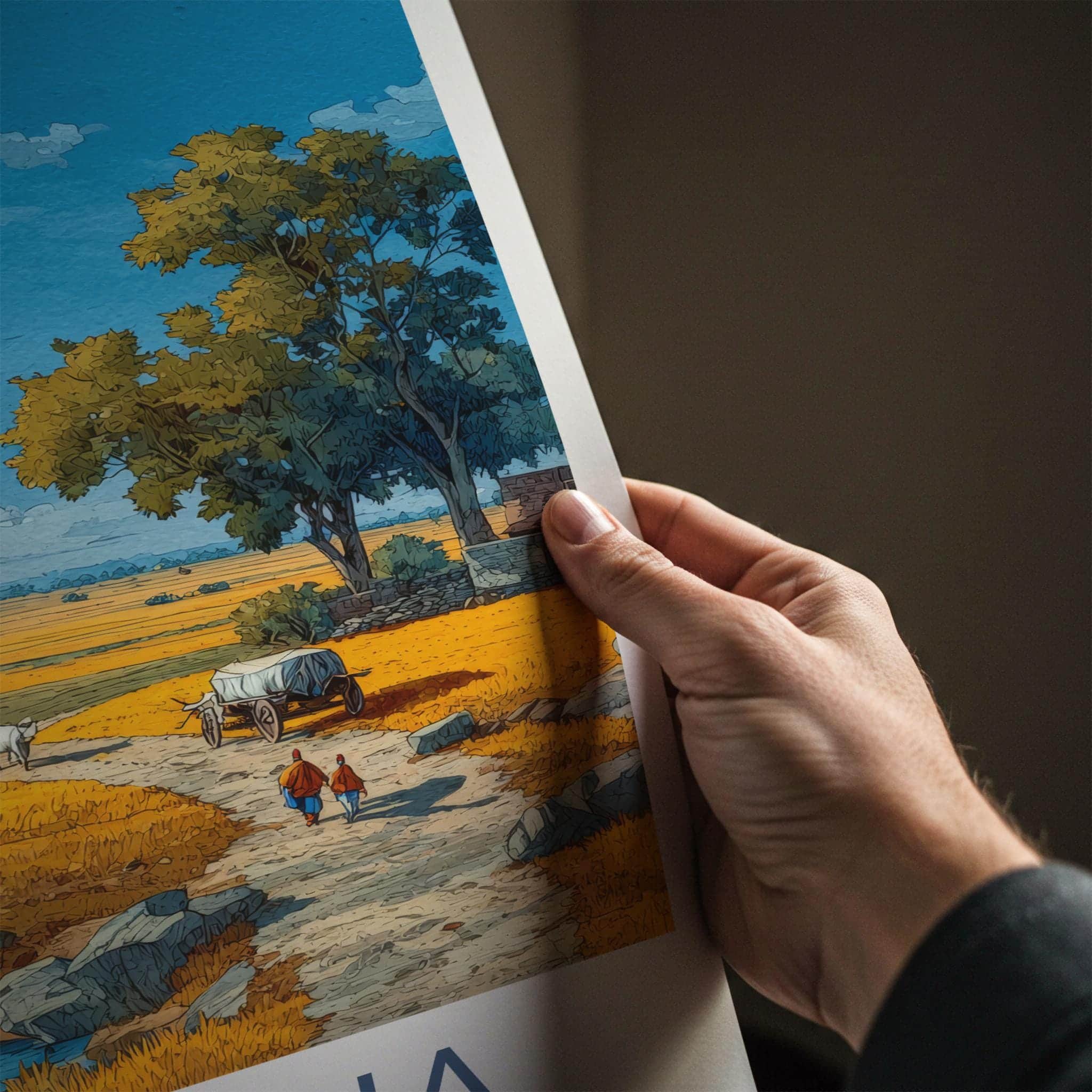 Haryana Poster - India Travel Print - Haryana Golden Field Lounge Decor