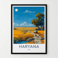 Haryana Poster - India Travel Print - Haryana Golden Field Lounge Decor