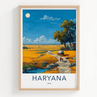 Haryana Poster - India Travel Print - Haryana Golden Field Lounge Decor