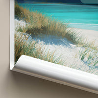 Hauklandstranda Poster - Norway Travel Art - Grassy Dune Beach Wall Decor