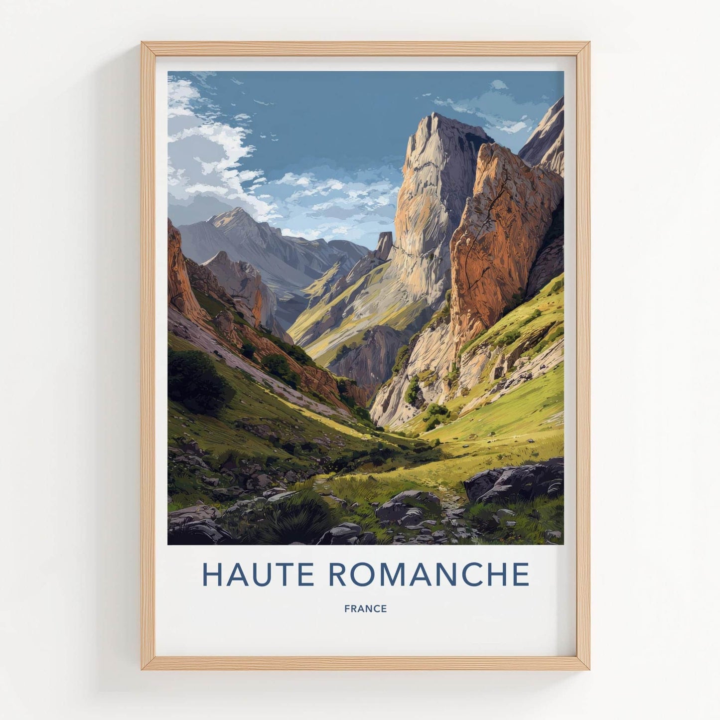 Haute Romanche Poster - France Travel Art - Alpine Valley Path Wall Decor