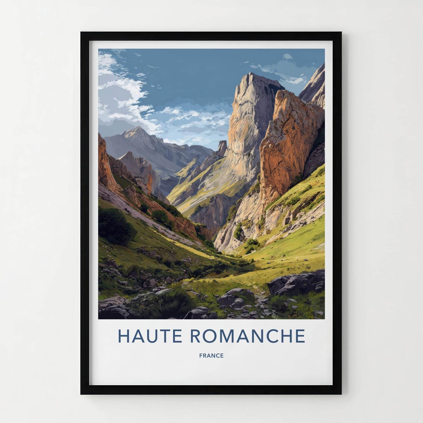 Haute Romanche Poster - France Travel Art - Alpine Valley Path Wall Decor