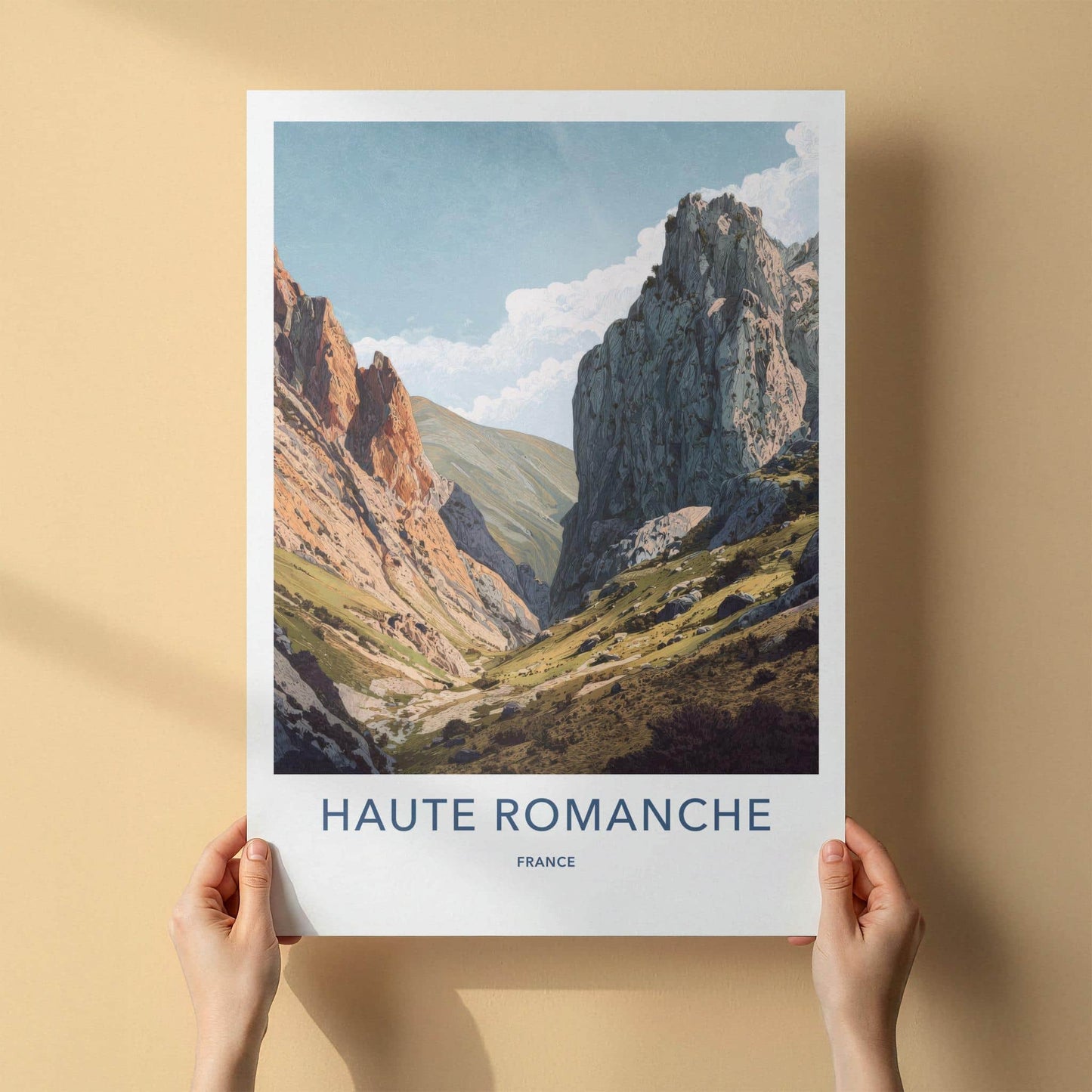 Haute Romanche Poster - France Travel Art - Rocky Alpine Gorge Home Decor