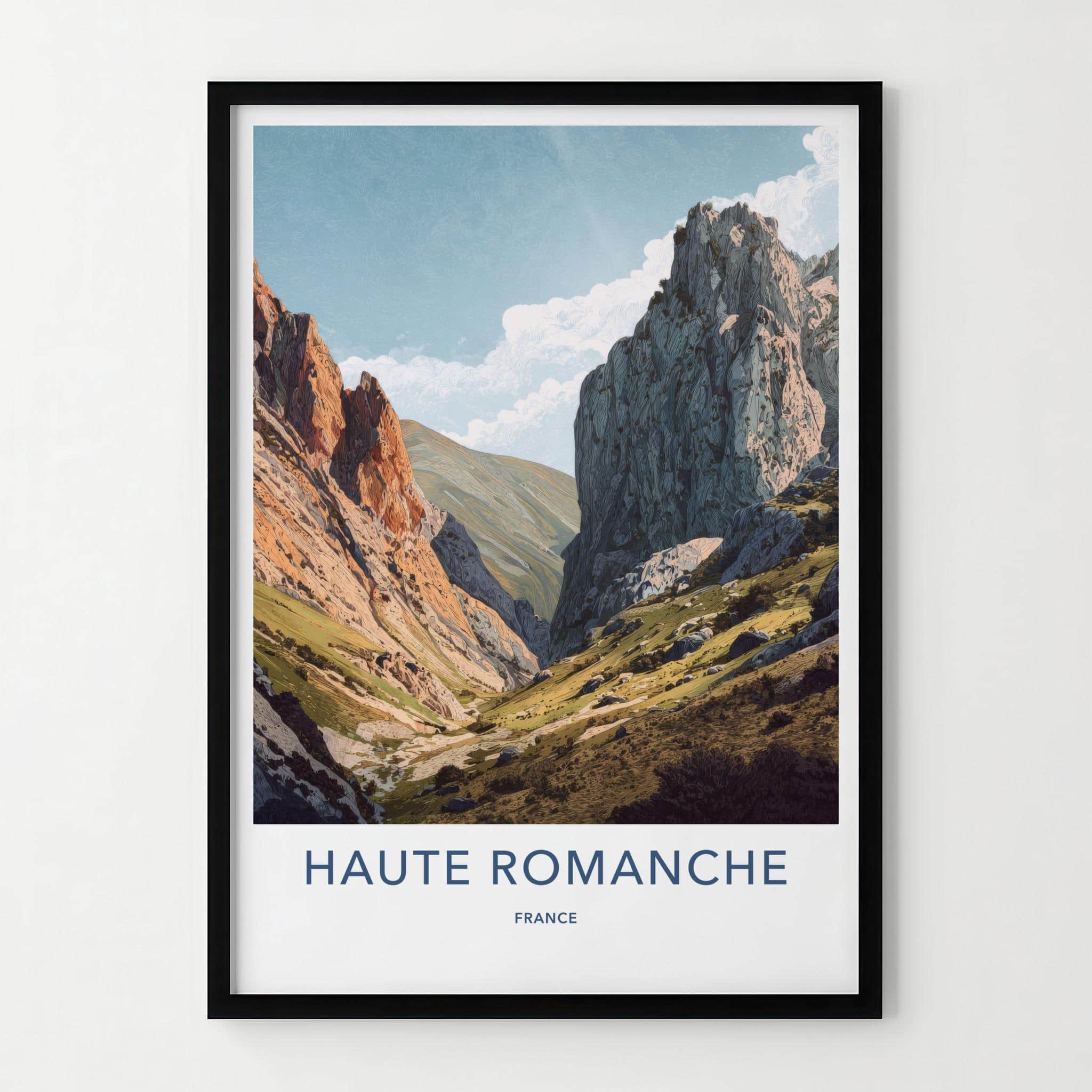 Haute Romanche Poster - France Travel Art - Rocky Alpine Gorge Home Decor
