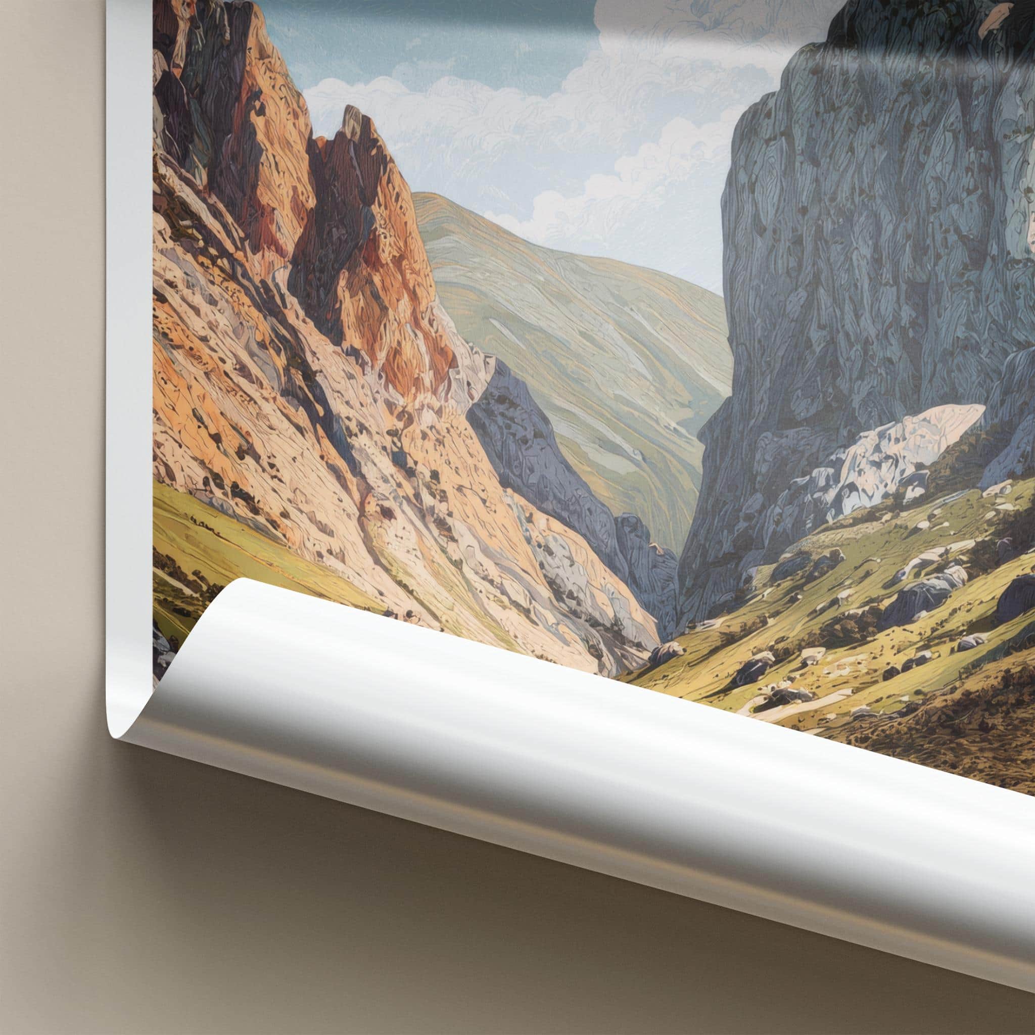 Haute Romanche Poster - France Travel Art - Rocky Alpine Gorge Home Decor