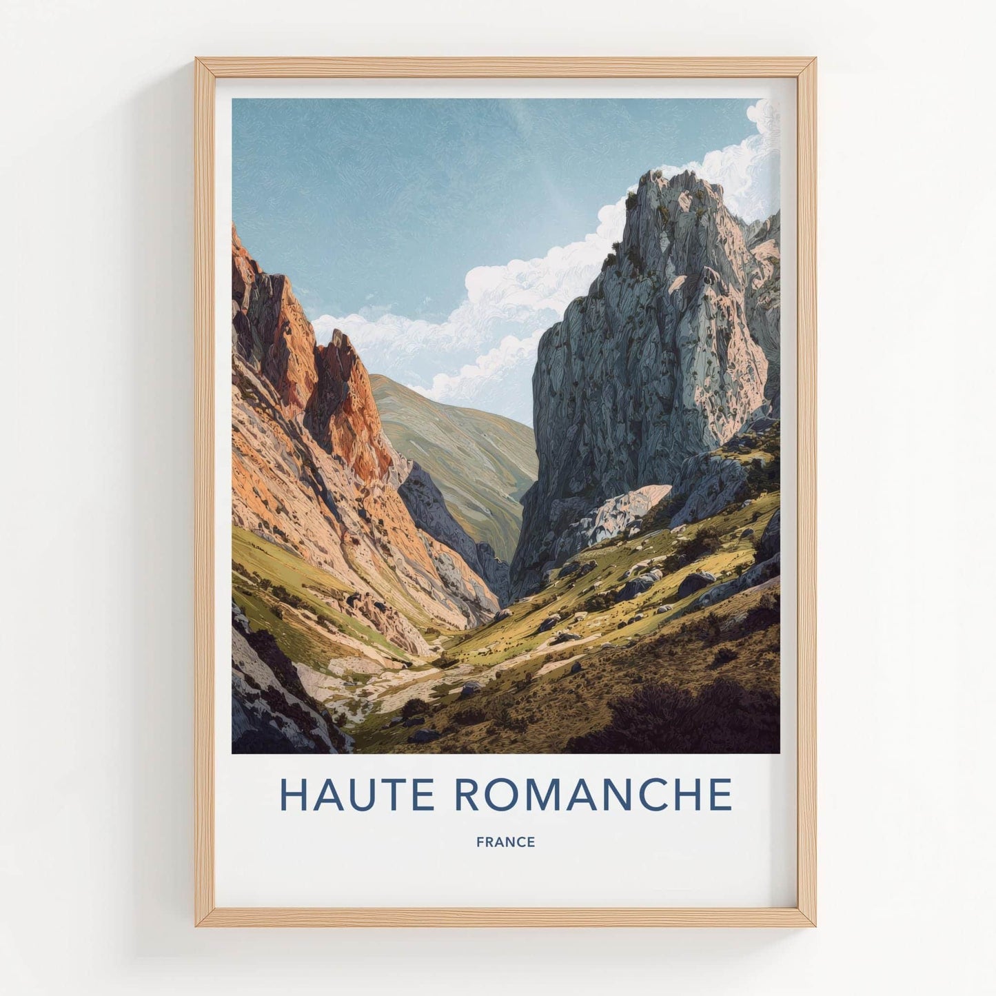 Haute Romanche Poster - France Travel Art - Rocky Alpine Gorge Home Decor