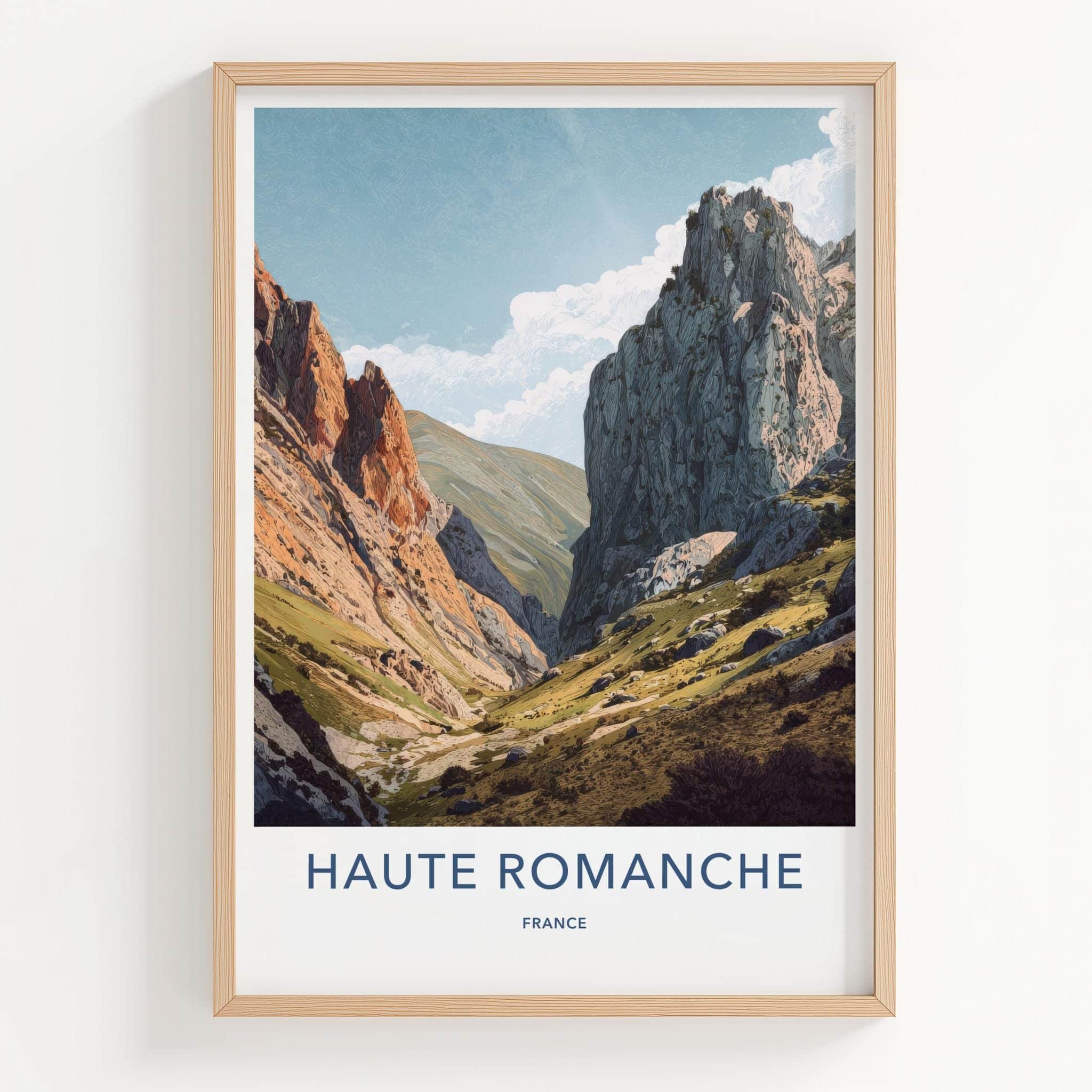 Haute Romanche Poster - France Travel Art - Rocky Alpine Gorge Home Decor