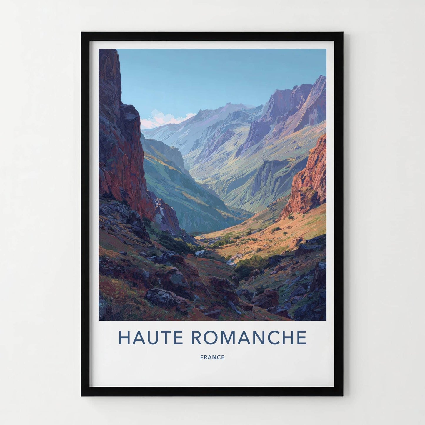 Haute Romanche Poster - France Travel Art - Rugged Valley Landscape Home Decor