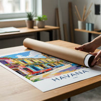 Havana Poster - Cuba Travel Art - Colorful Street Cars Gallery Art